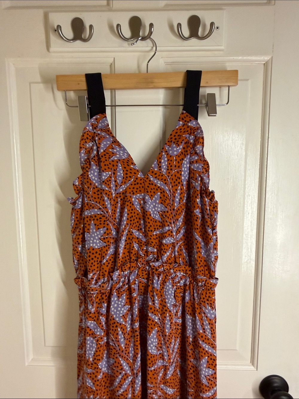 Amour Vert Orange and Lavender Floral Sundress